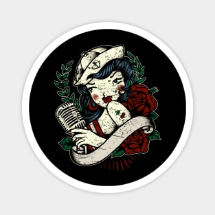 Vintage Pinup Sailor Magnet